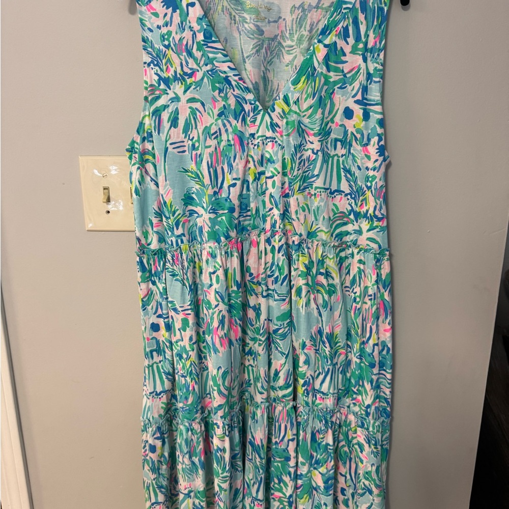 Lorina Sleeveless Ruffle Dress